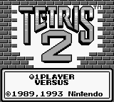 Tetris 2 title screen for GameBoy